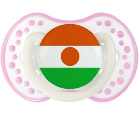 Drapeau Niger Tétine LOVI Dynamic Blanc-rose phosphorescente