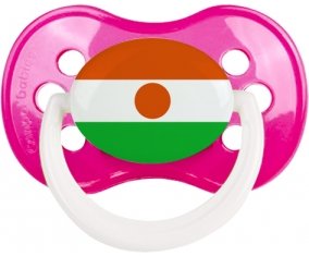 Drapeau Niger Sucette Anatomique Rose foncé classique