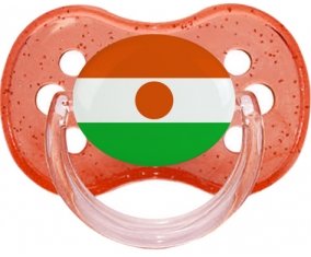 Drapeau Niger Sucette Cerise Rouge à paillette