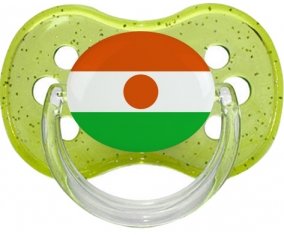 Drapeau Niger Sucette Cerise Vert à paillette