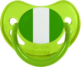Drapeau Nigeria Sucette Physiologique Vert phosphorescente