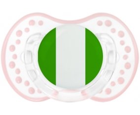 Drapeau Nigeria Sucette LOVI Dynamic Retro-blanc-rose-tendre classique