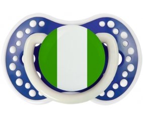 Drapeau Nigeria Sucette LOVI Dynamic Bleu-marine phosphorescente