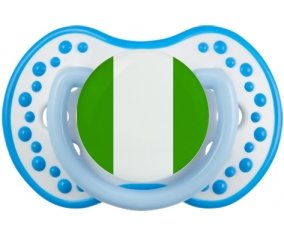 Drapeau Nigeria Sucette LOVI Dynamic Blanc-bleu phosphorescente