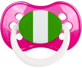 Drapeau Nigeria Tétine Anatomique Rose foncé classique