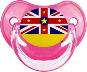 Drapeau Niue Sucette Physiologique Rose classique