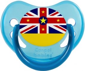 Drapeau Niue Sucette Physiologique Bleue phosphorescente