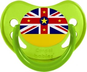 Drapeau Niue Sucette Physiologique Vert phosphorescente