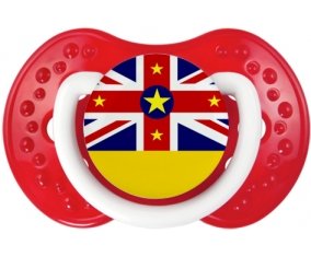 Drapeau Niue Sucette LOVI Dynamic Blanc-rouge classique