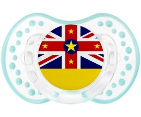 Drapeau Niue Sucette LOVI Dynamic Retro-blanc-lagon classique