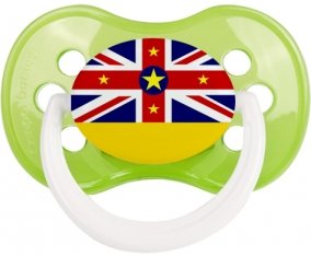 Drapeau Niue Sucette Anatomique Vert classique
