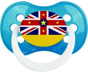 Drapeau Niue Sucette Anatomique Cyan classique