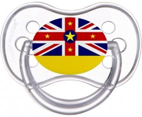 Drapeau Niue Sucette Anatomique Transparente classique