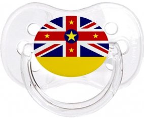 Drapeau Niue Tétine Cerise Transparent classique