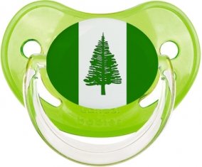 Drapeau l'ile de Norfolk Tétine Physiologique Vert classique