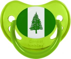 Drapeau l'ile de Norfolk Tétine Physiologique Vert phosphorescente