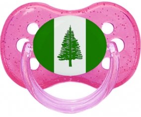 Drapeau l'ile de Norfolk Sucete Cerise Rose à paillette