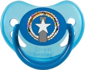 Drapeau Corée du Nord Sucette Physiologique Bleue phosphorescente