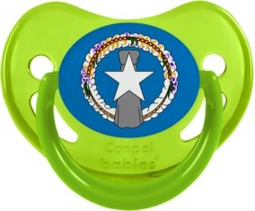 Drapeau Corée du Nord Sucette Physiologique Vert phosphorescente