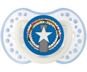 Drapeau Corée du Nord Sucette LOVI Dynamic Blanc-cyan classique