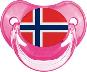 Drapeau Norvège Tétine Physiologique Rose classique