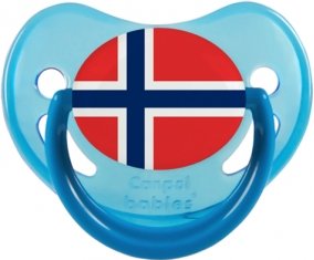 Drapeau Norvège Tétine Physiologique Bleue phosphorescente