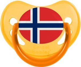 Drapeau Norvège Tétine Physiologique Jaune phosphorescente