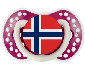 Drapeau Norvège Sucete LOVI Dynamic Fuchsia phosphorescente