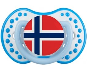 Drapeau Norvège Sucete LOVI Dynamic Blanc-bleu phosphorescente