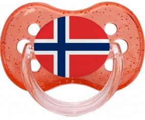 Drapeau Norvège Sucete Cerise Rouge à paillette