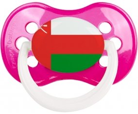 Drapeau Oman Sucette Anatomique Rose foncé classique