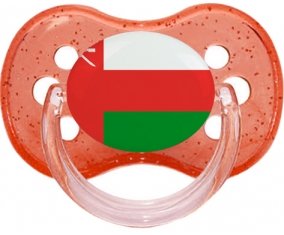 Drapeau Oman Sucette Cerise Rouge à paillette