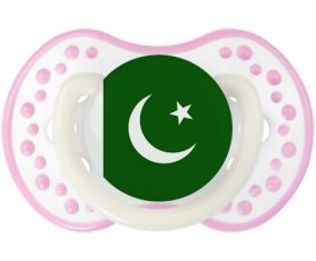 Drapeau Pakistan Sucette LOVI Dynamic Blanc-rose phosphorescente