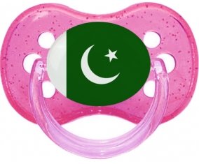 Drapeau Pakistan Sucette Cerise Rose à paillette