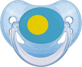 Drapeau Palau Sucette Physiologique Bleue à paillette