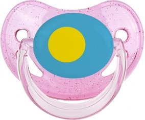 Drapeau Palau Sucette Physiologique Rose à paillette