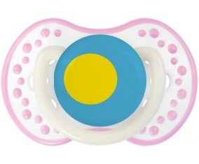Drapeau Palau Sucette LOVI Dynamic Blanc-rose phosphorescente