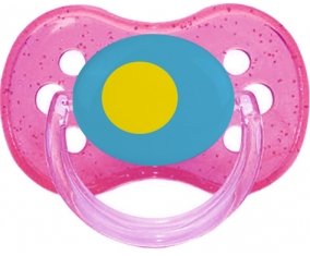 Drapeau Palau Tétine Cerise Rose à paillette