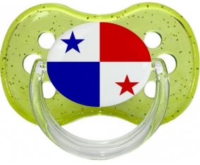 Drapeau Panama Sucete Cerise Vert à paillette
