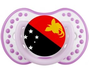 Drapeau Papouasie Nouvelle Guinée Tétine LOVI Dynamic Blanc-mauve classique