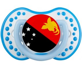 Drapeau Papouasie Nouvelle Guinée Tétine LOVI Dynamic Blanc-bleu phosphorescente