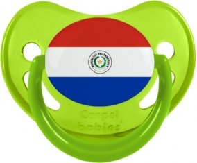 Drapeau Paraguay Sucette Physiologique Vert phosphorescente