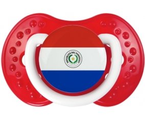 Drapeau Paraguay Sucette LOVI Dynamic Blanc-rouge classique