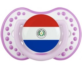Drapeau Paraguay Sucette LOVI Dynamic Blanc-mauve classique