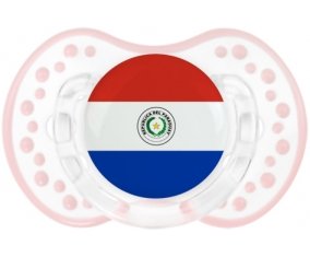 Drapeau Paraguay Sucette LOVI Dynamic Retro-blanc-rose-tendre classique