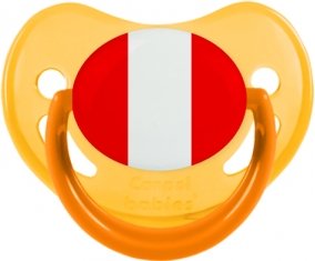Drapeau Pérou Sucette Physiologique Jaune phosphorescente
