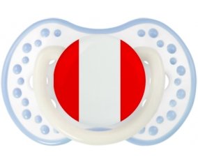 Drapeau Pérou Sucette LOVI Dynamic Blanc-cyan classique