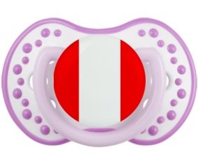 Drapeau Pérou Sucette LOVI Dynamic Blanc-mauve classique