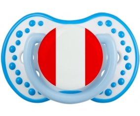 Drapeau Pérou Sucette LOVI Dynamic Blanc-bleu phosphorescente