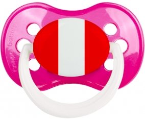 Drapeau Pérou Sucette Anatomique Rose foncé classique